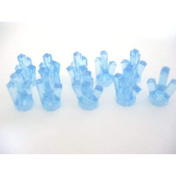 10 Transparent Medium Blue Crystals