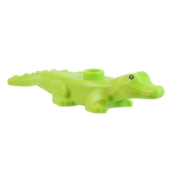 Bright Green Baby Crocodile