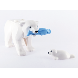 Polar Bear and Seal Pup
