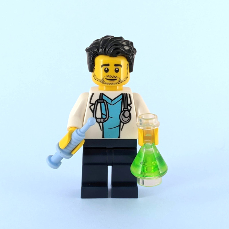 Doctor with Syringe & Flask