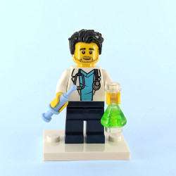 Doctor with Syringe & Flask