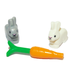 Bunny Rabbits with a Carrot
