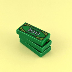 3 x Green 100 Money Tiles