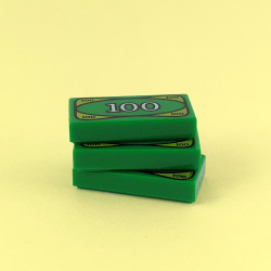 3 x Green 100 Money Tiles