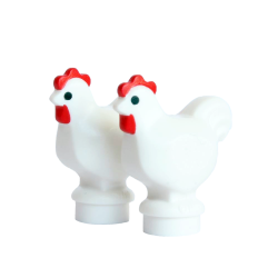 Two White Chickens