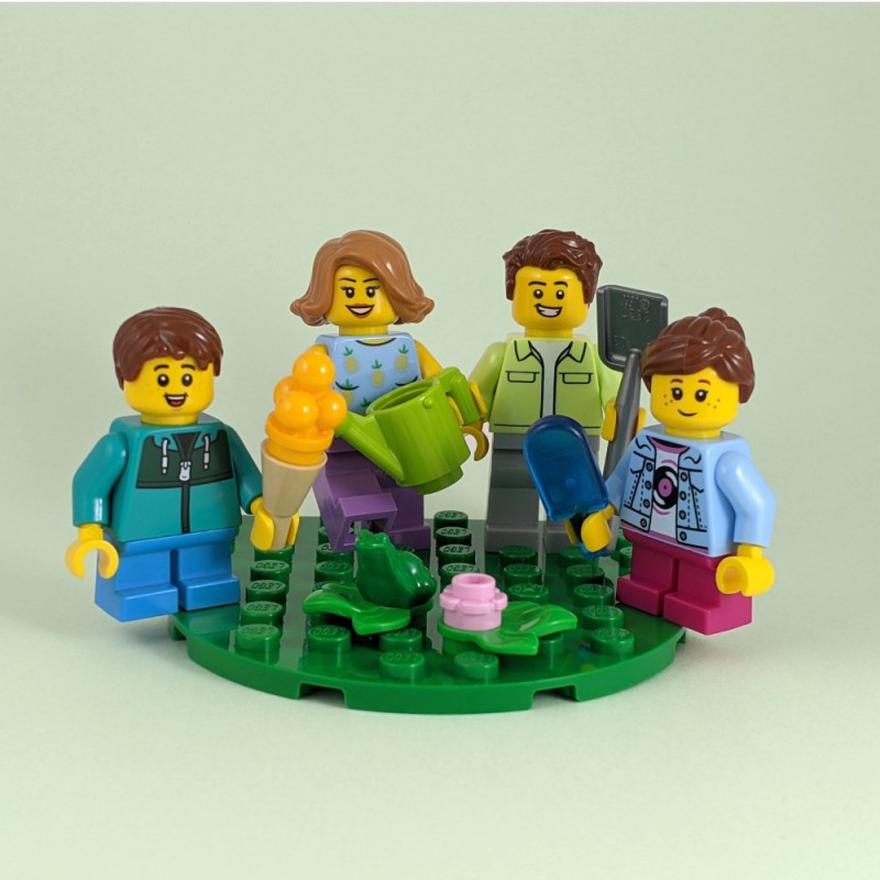 Family Garden Scene Family Garden Scene