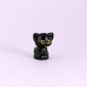 Black Cat with Tongue Poking Out