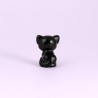 Black Cat with Tongue Poking Out