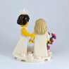 Bride Minifigure Set with Pink Bouquet