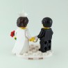 Groom Minifigure Set with Red Bouquet