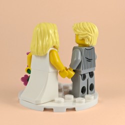 Blonde Bride and Groom Minifigure Set