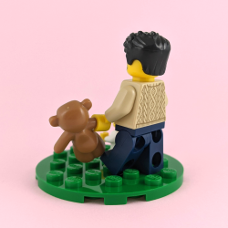 Lego Baby, and Dad with Cosy Jumper + Teddy, Sugar Cookie and Base