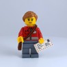 Lego Postwoman Minifigure with Letter and Mail Bag