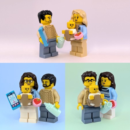 Lego Happy Family - Mum, Dad and Baby - Minifigures and Accessories